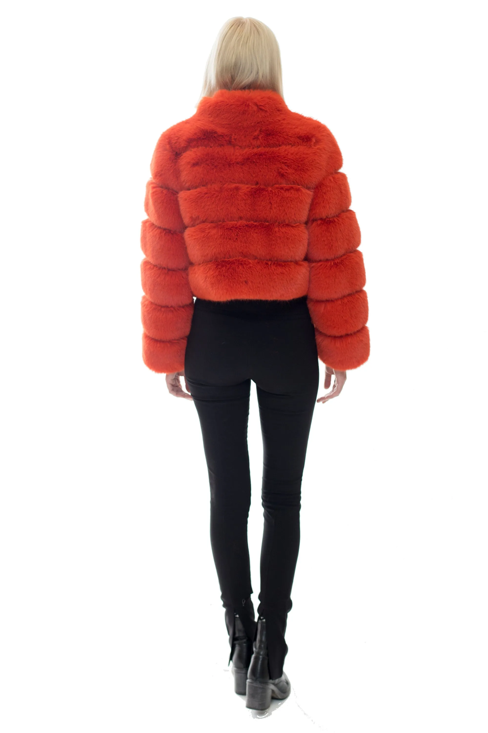 DEMAREST - Cropped Faux Fur Coat