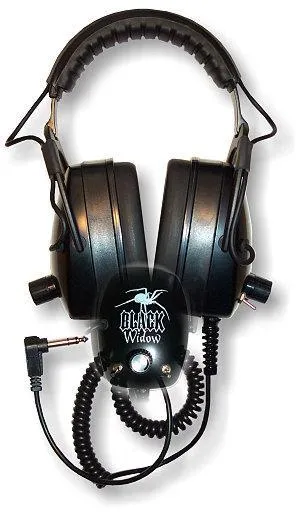 Detector Pro Black Widow Headphones - 1/8" Plug compatible with Equinox, Manticore