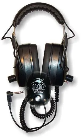 Detector Pro Black Widow Headphones - 1/8" Plug compatible with Equinox, Manticore
