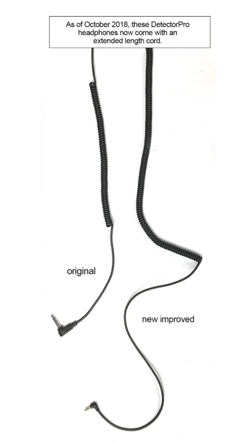Detector Pro Black Widow Headphones - 1/8" Plug compatible with Equinox, Manticore