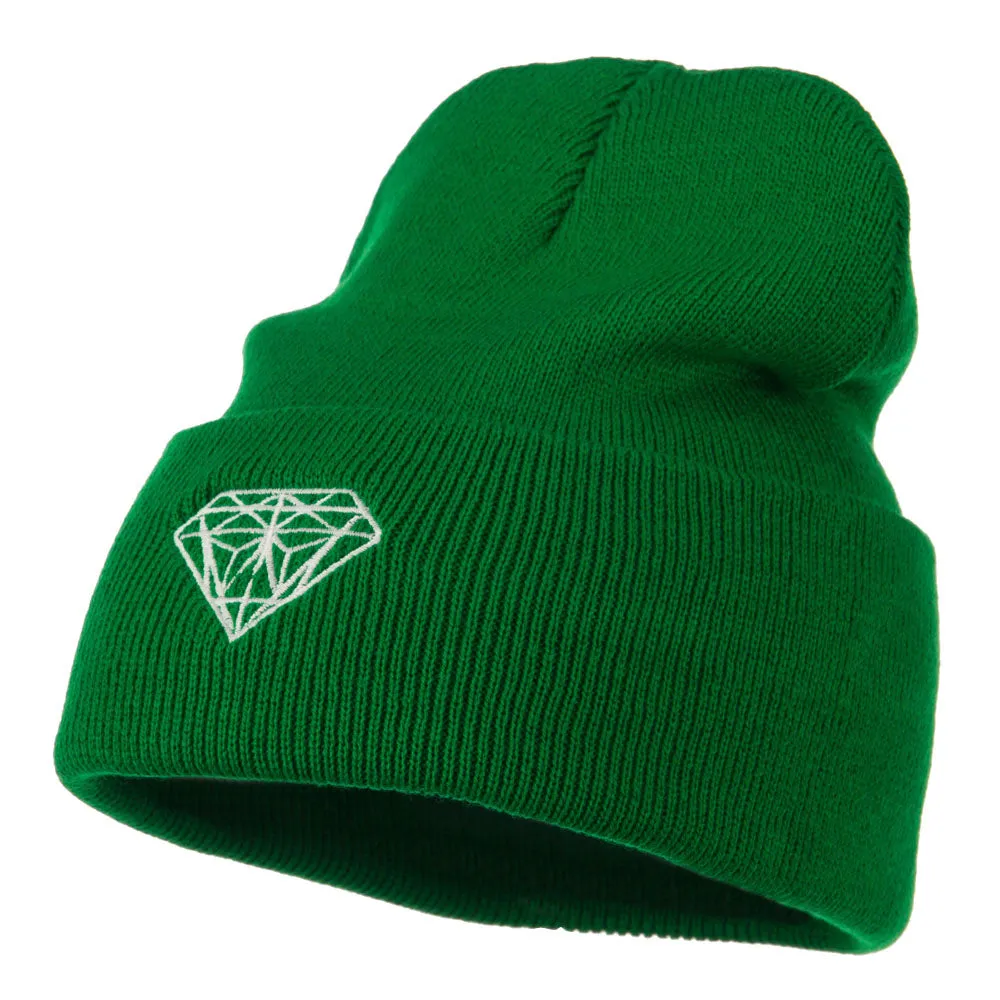 Diamond Embroidered Long Beanie