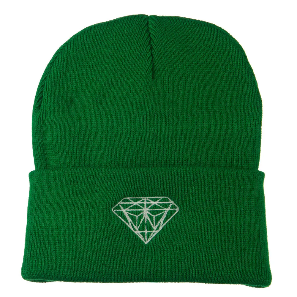Diamond Embroidered Long Beanie
