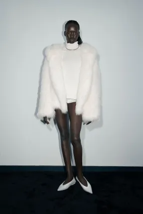 Dion Hooded Fur Coat