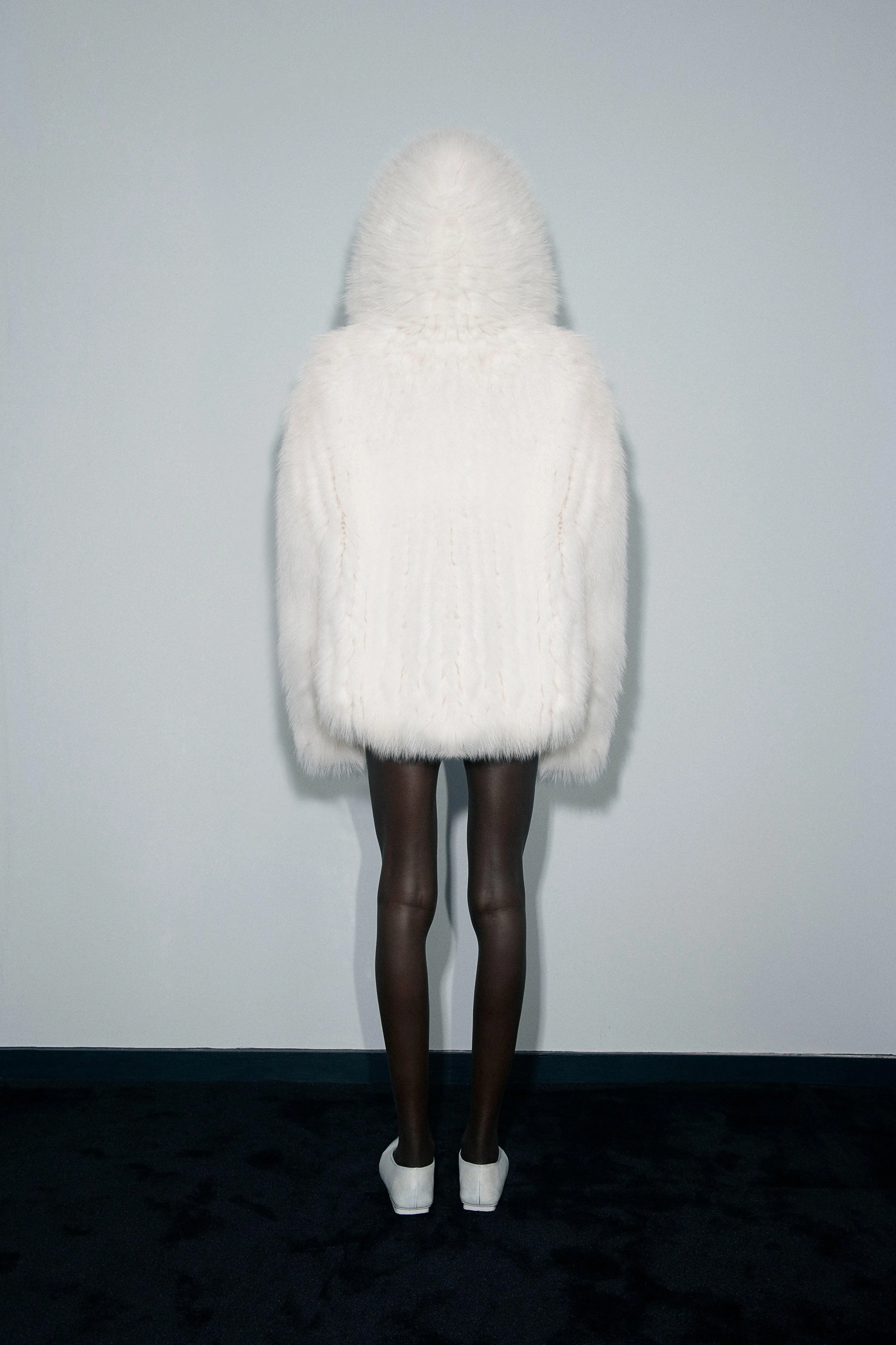 Dion Hooded Fur Coat