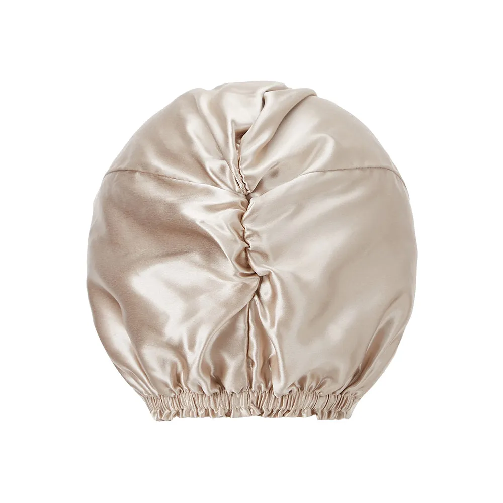Double Layer Silk Bonnet - Champagne