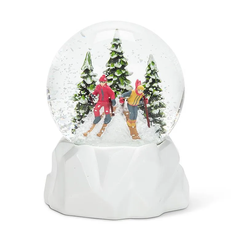 Downhill Skiers Snow Globe