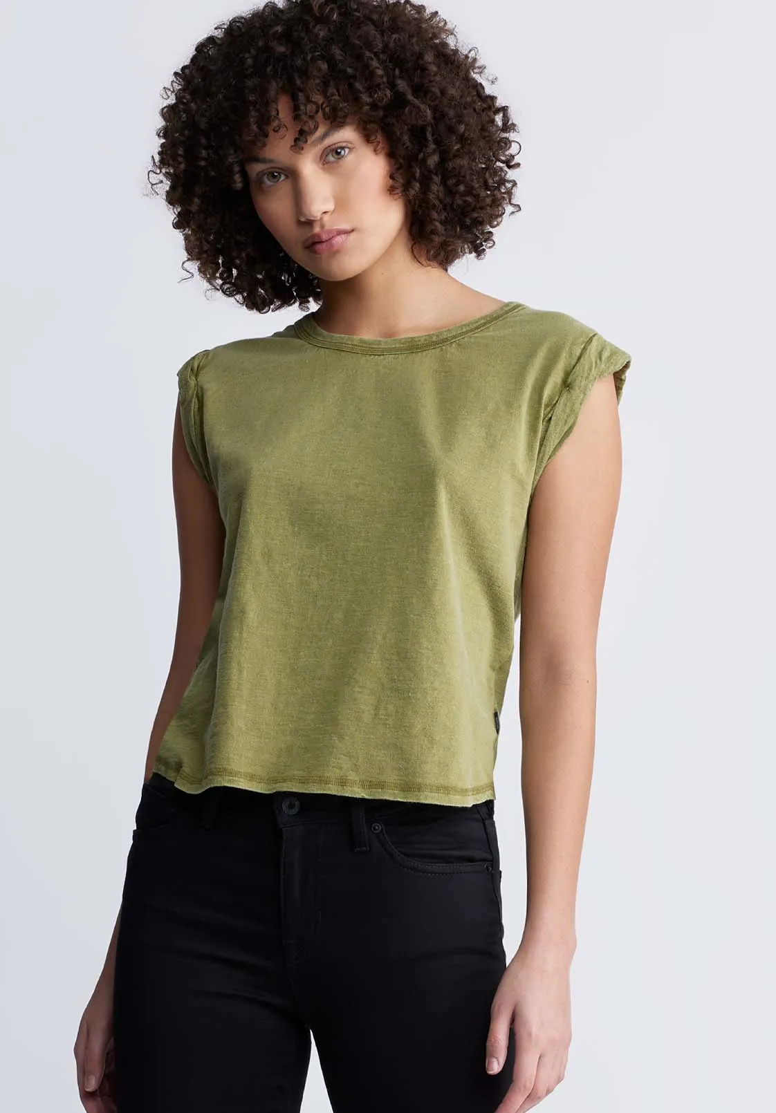 Elayne Women’s Knit Tank Top in Olive Branch - KT0130P