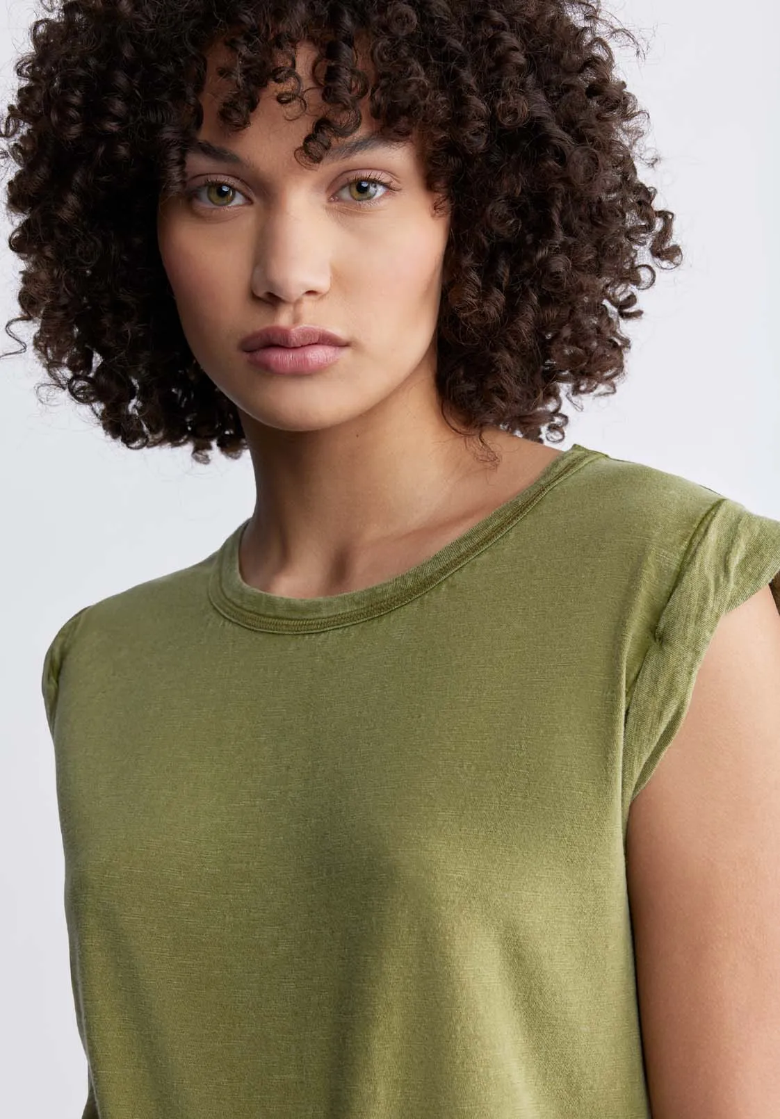 Elayne Women’s Knit Tank Top in Olive Branch - KT0130P