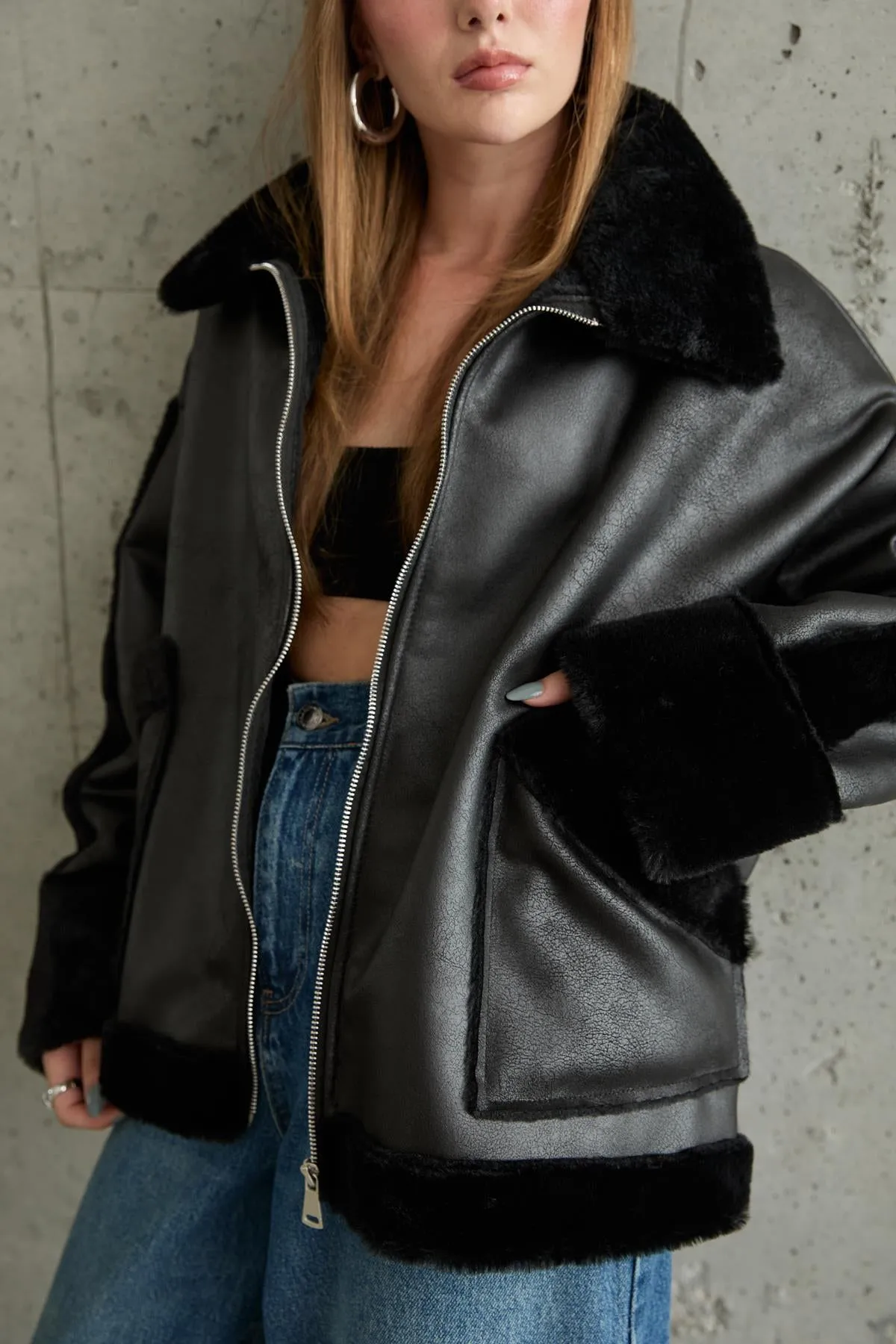 ELS Fur Coat - Black - Shakopee