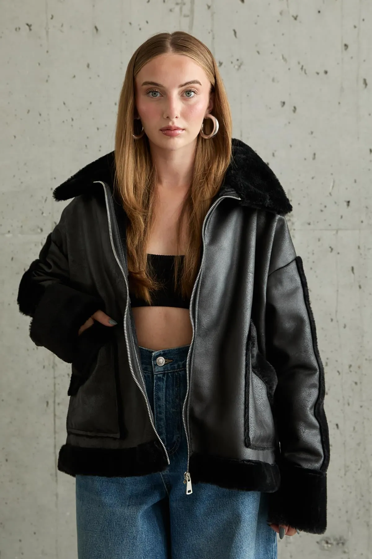 ELS Fur Coat - Black - Shakopee