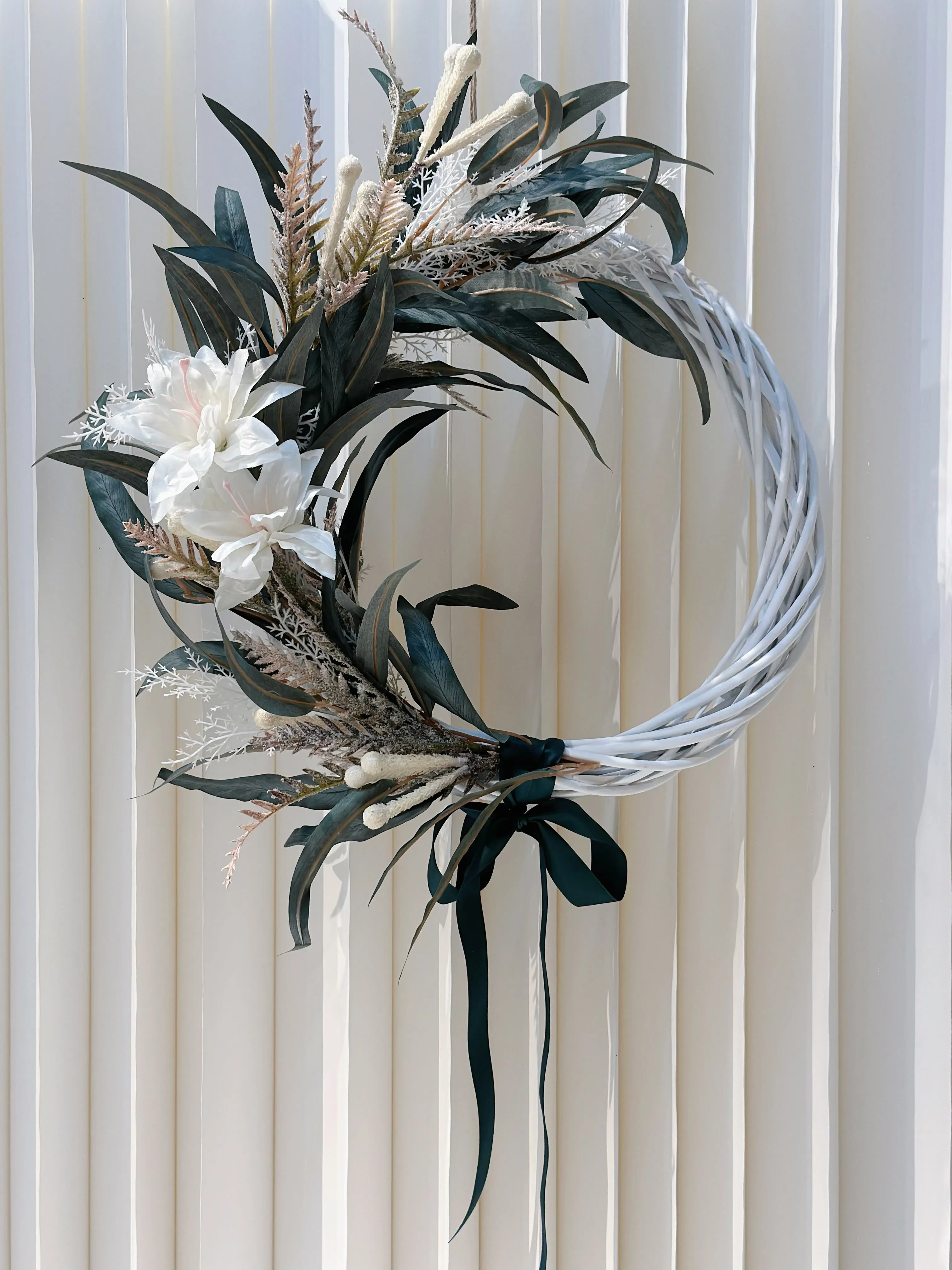 Elysian Winter Elegance Rattan Wreath