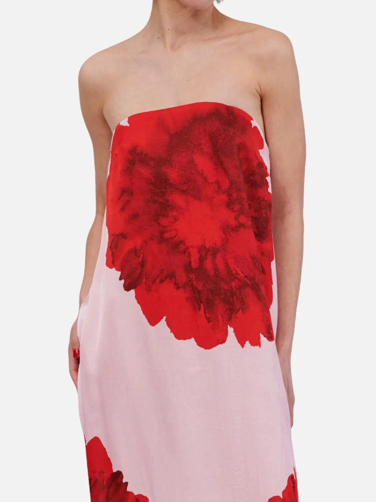 Emilia Bustier Maxi Dress - Pink Floral