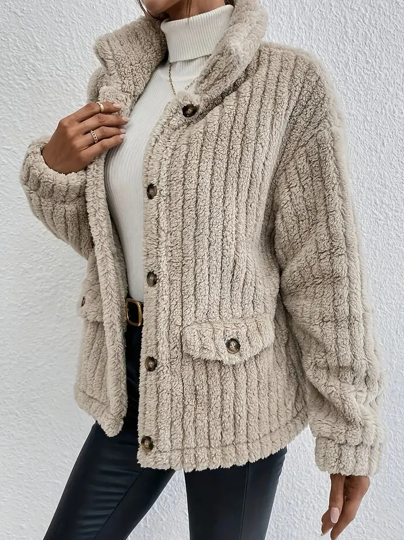Esra | Cardigan doppiopetto in velluto con bottoni