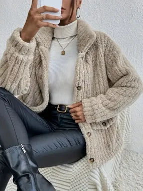 Esra | Cardigan doppiopetto in velluto con bottoni