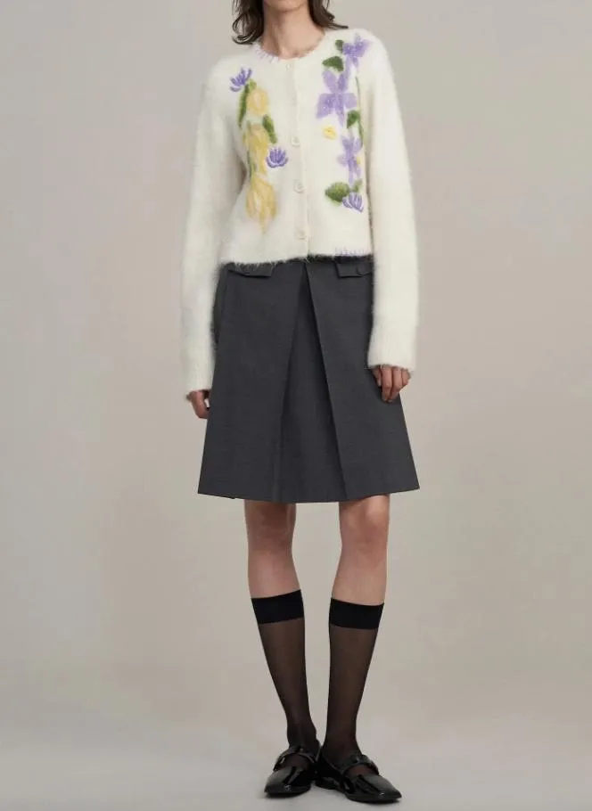 Floral Jacquard Knit Cardigan