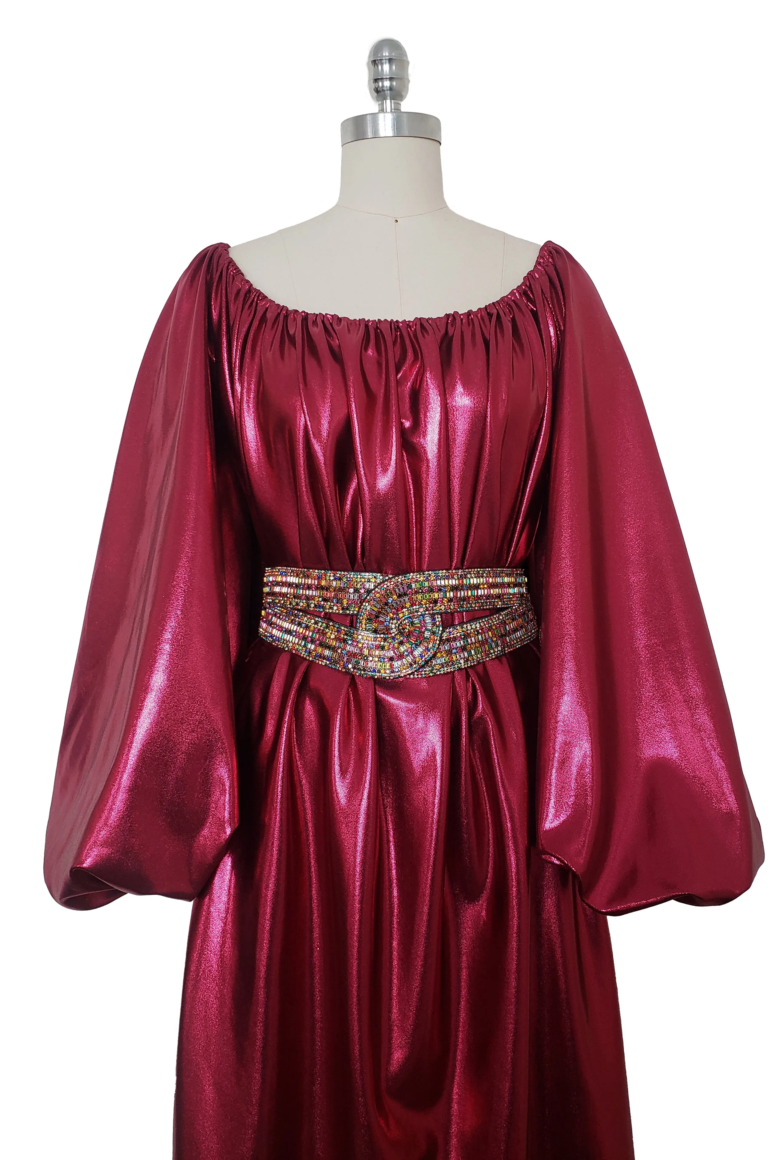 Florence Dress in Cherry Foil Knit