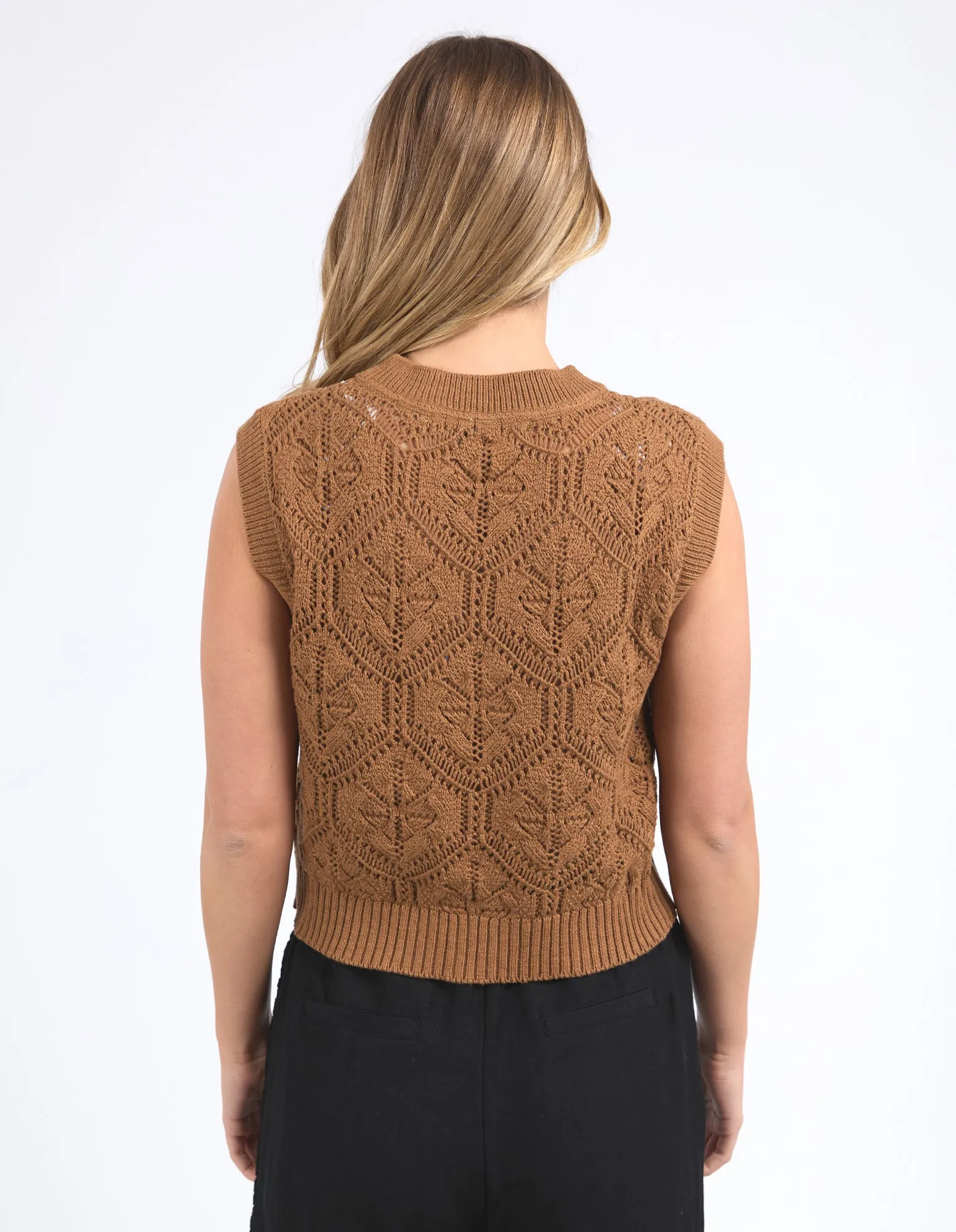 Foxwood Luna Knit Vest - Toasted Coconut