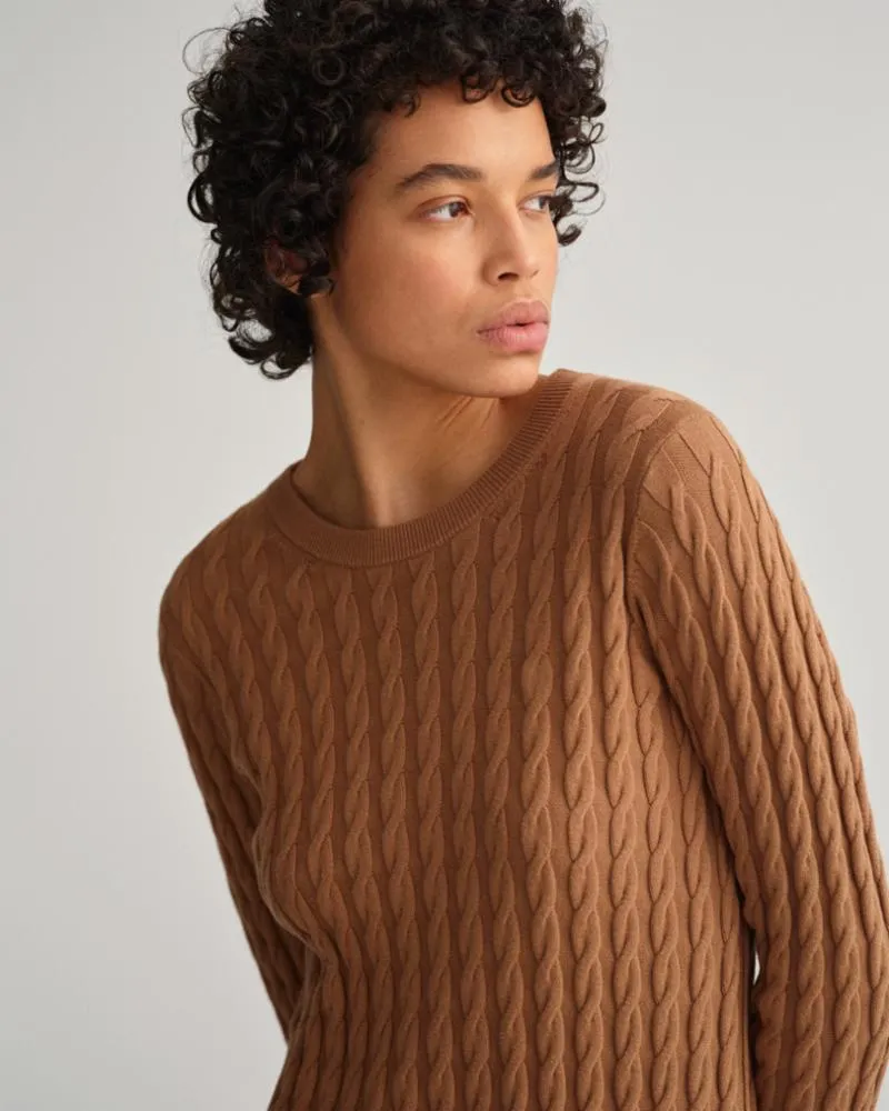 Gant Apparel S Women's D1. Twisted Cable Dress Iterations Brown Reg