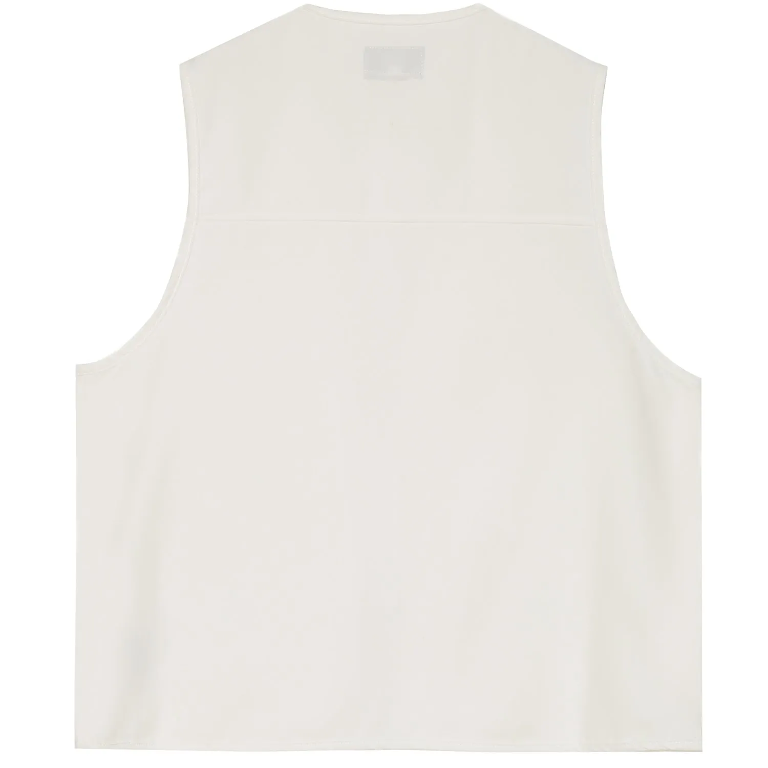 Gilet sans manches réfléchissant cargo blanc cassé