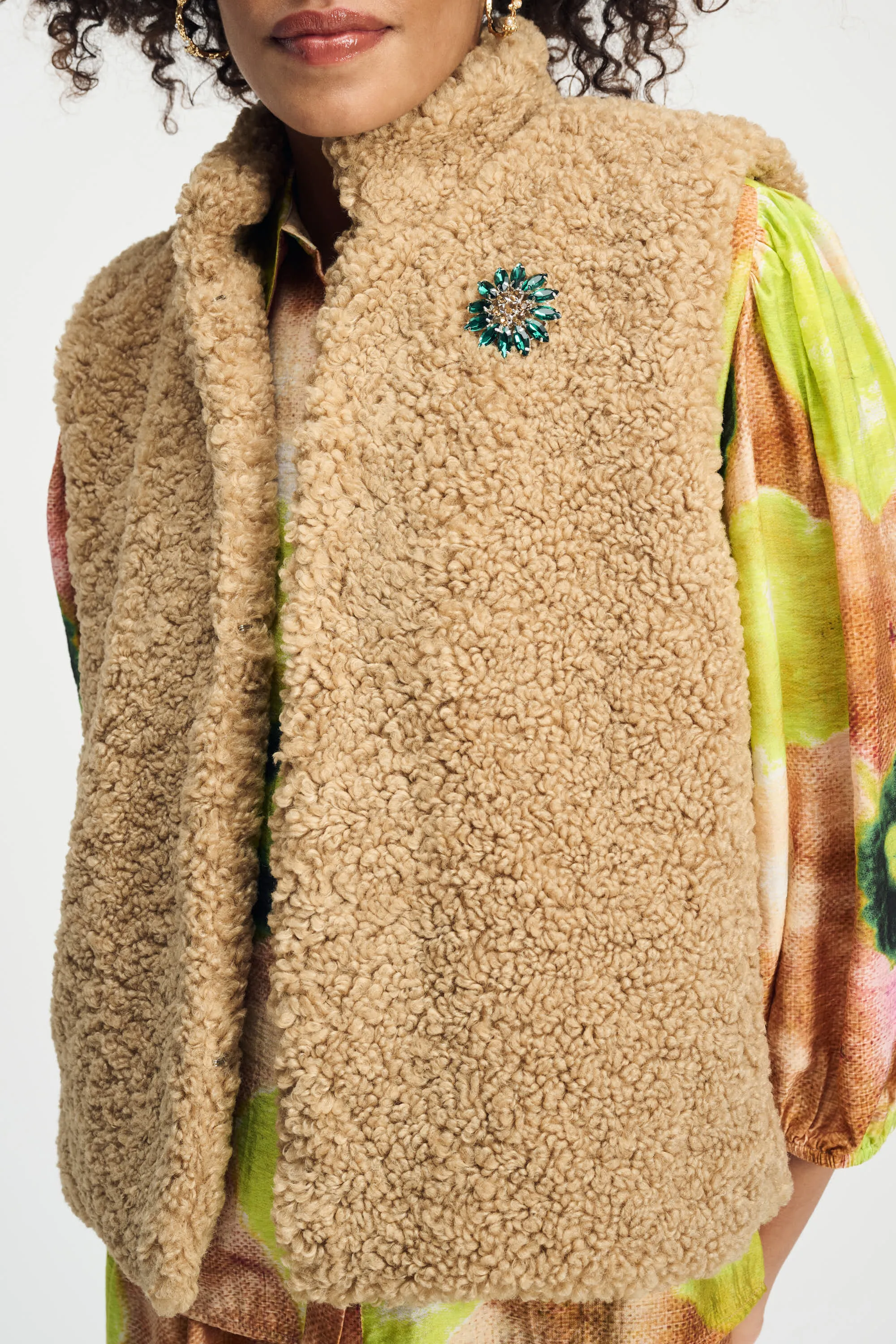 GILET - Teddy Love Vintage Brown