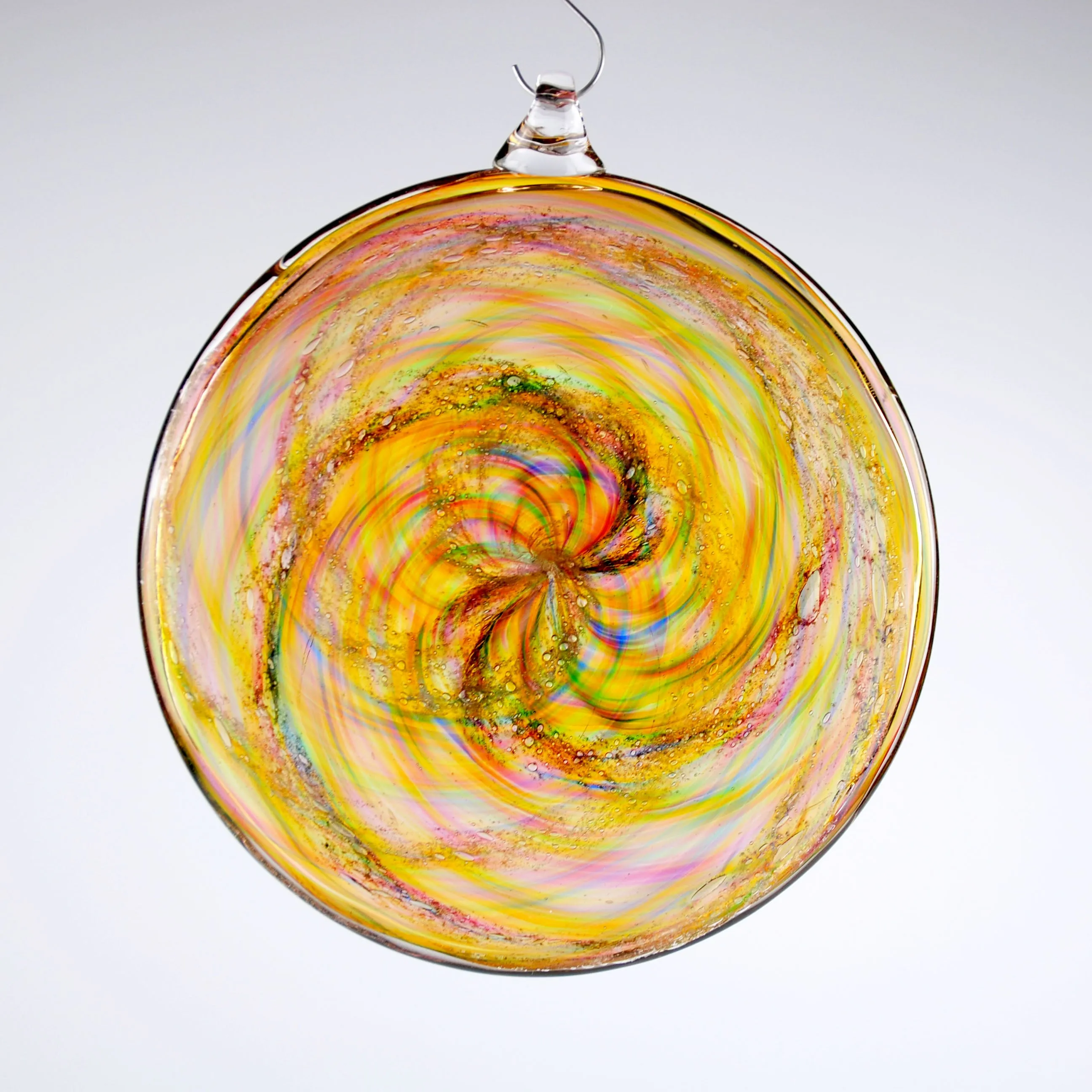 Glass Disc Suncatcher with Cremation Ash