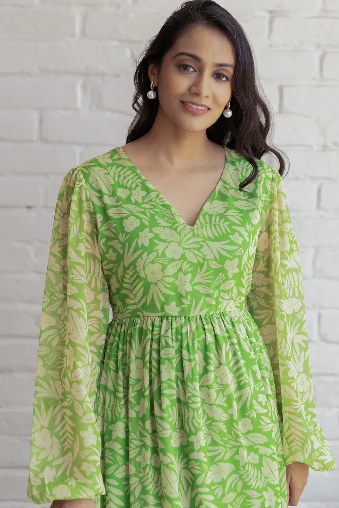 GREEN & YELLOW FLORAL MAXI