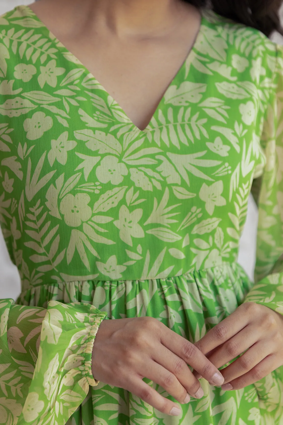 GREEN & YELLOW FLORAL MAXI