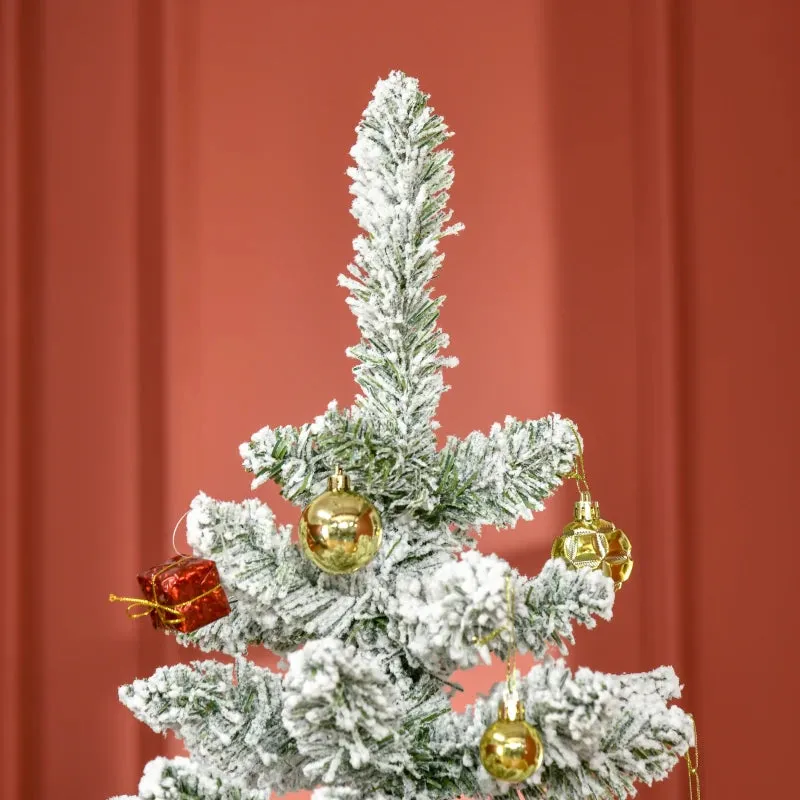 HOMCOM Christmas Tree Snow Flocked 6'