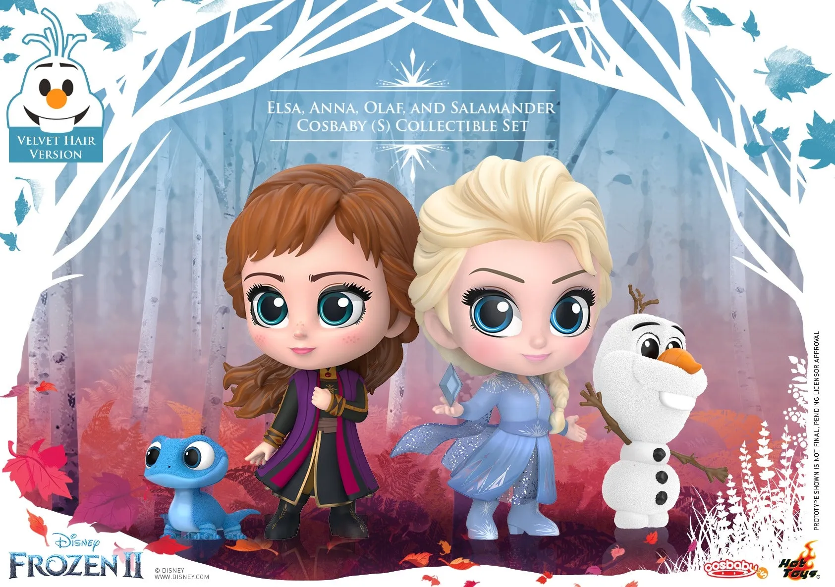 Hot Toys - COSB692 - Frozen 2 : Elsa, Anna, Olaf, and Salamander Cosbaby (S) Collectible Set