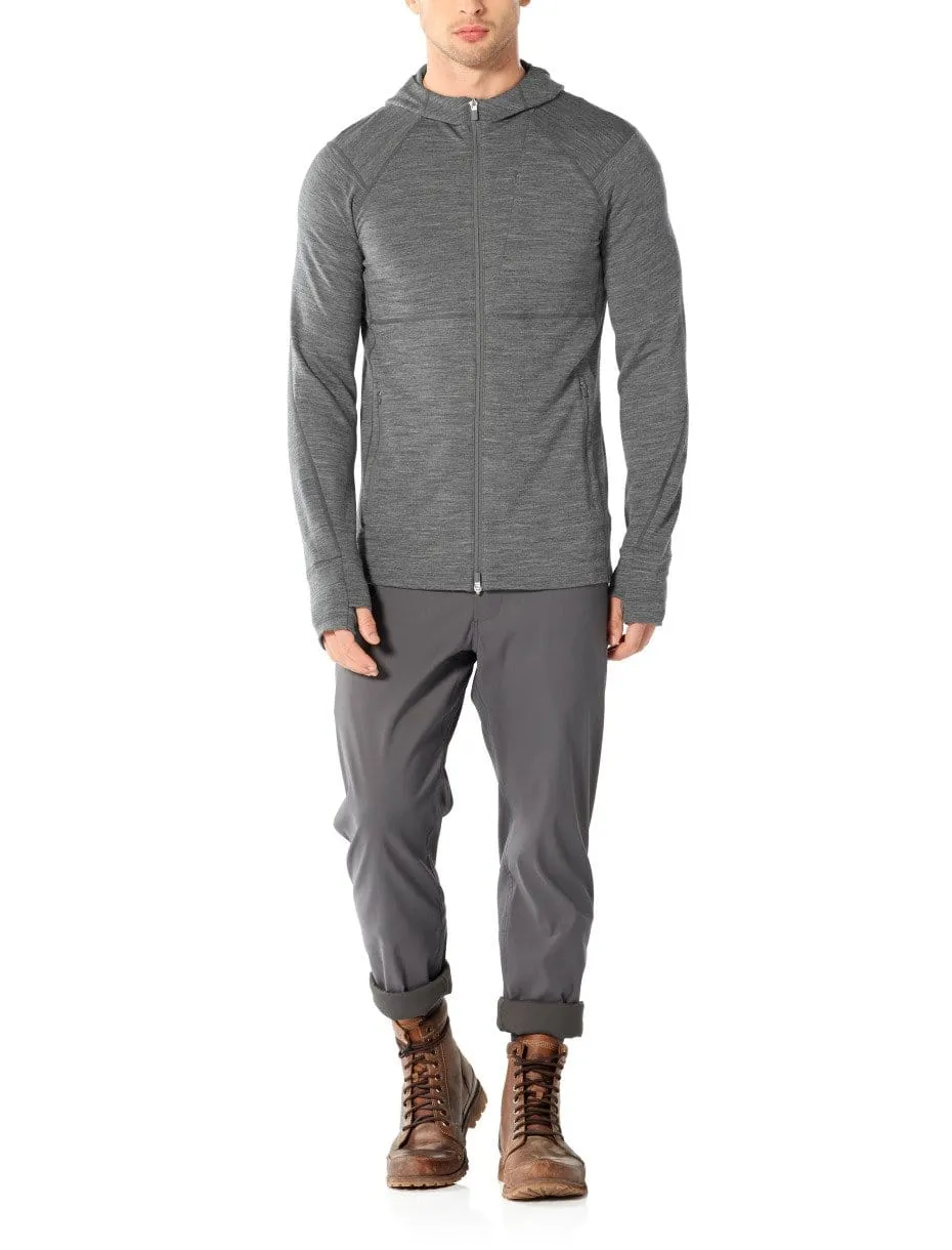 Ice Breaker Men's Quantum II LS Zip Hood