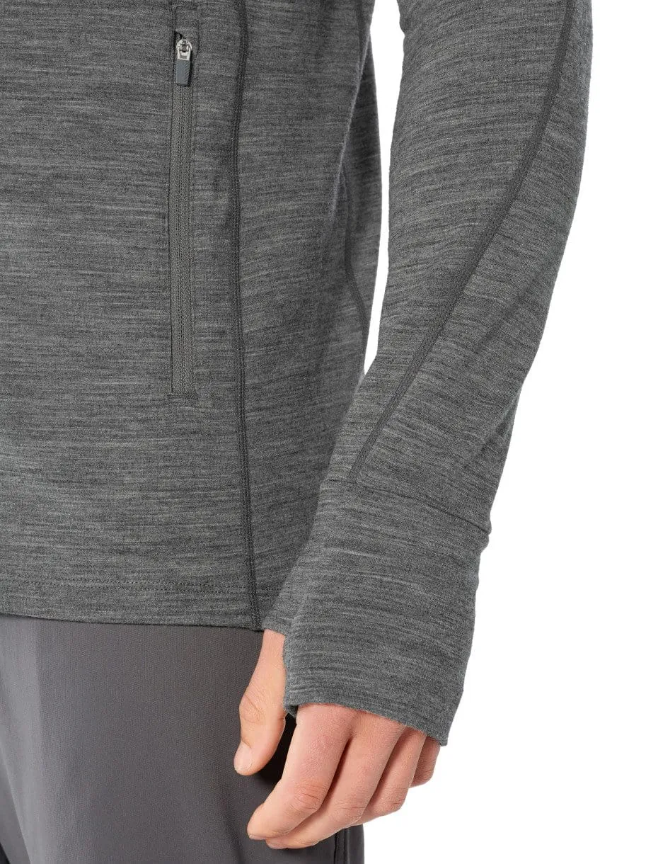 Ice Breaker Men's Quantum II LS Zip Hood