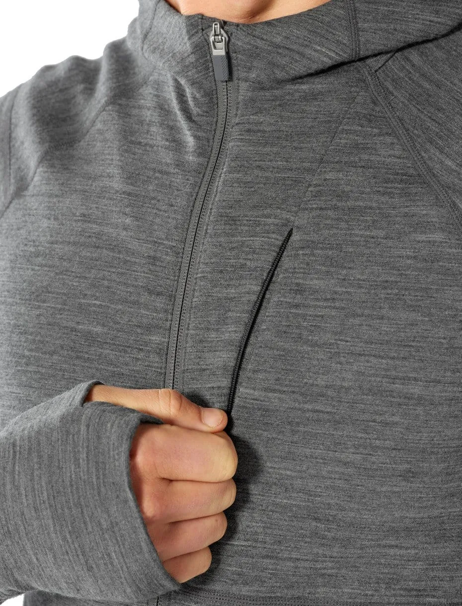Ice Breaker Men's Quantum II LS Zip Hood