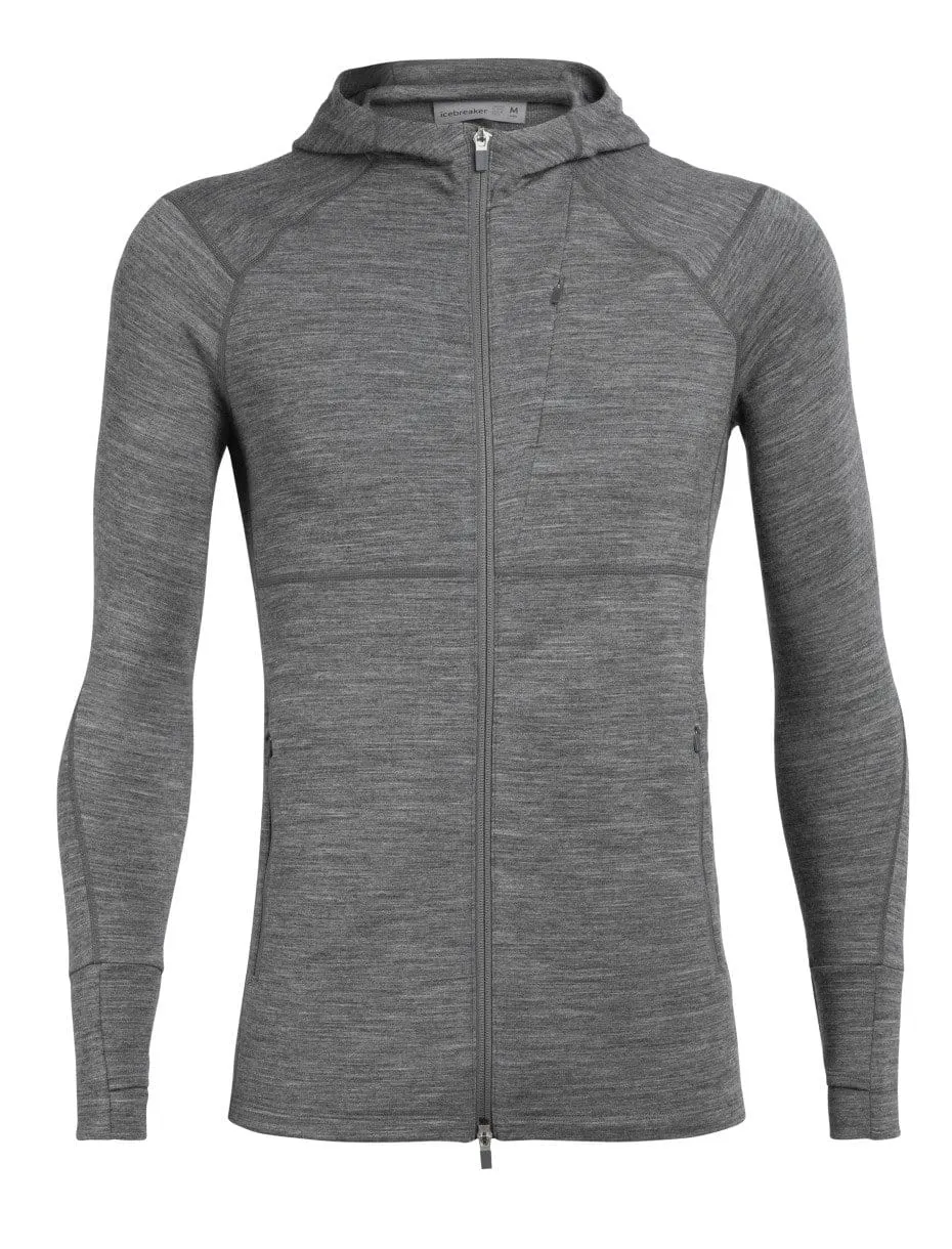 Ice Breaker Men's Quantum II LS Zip Hood