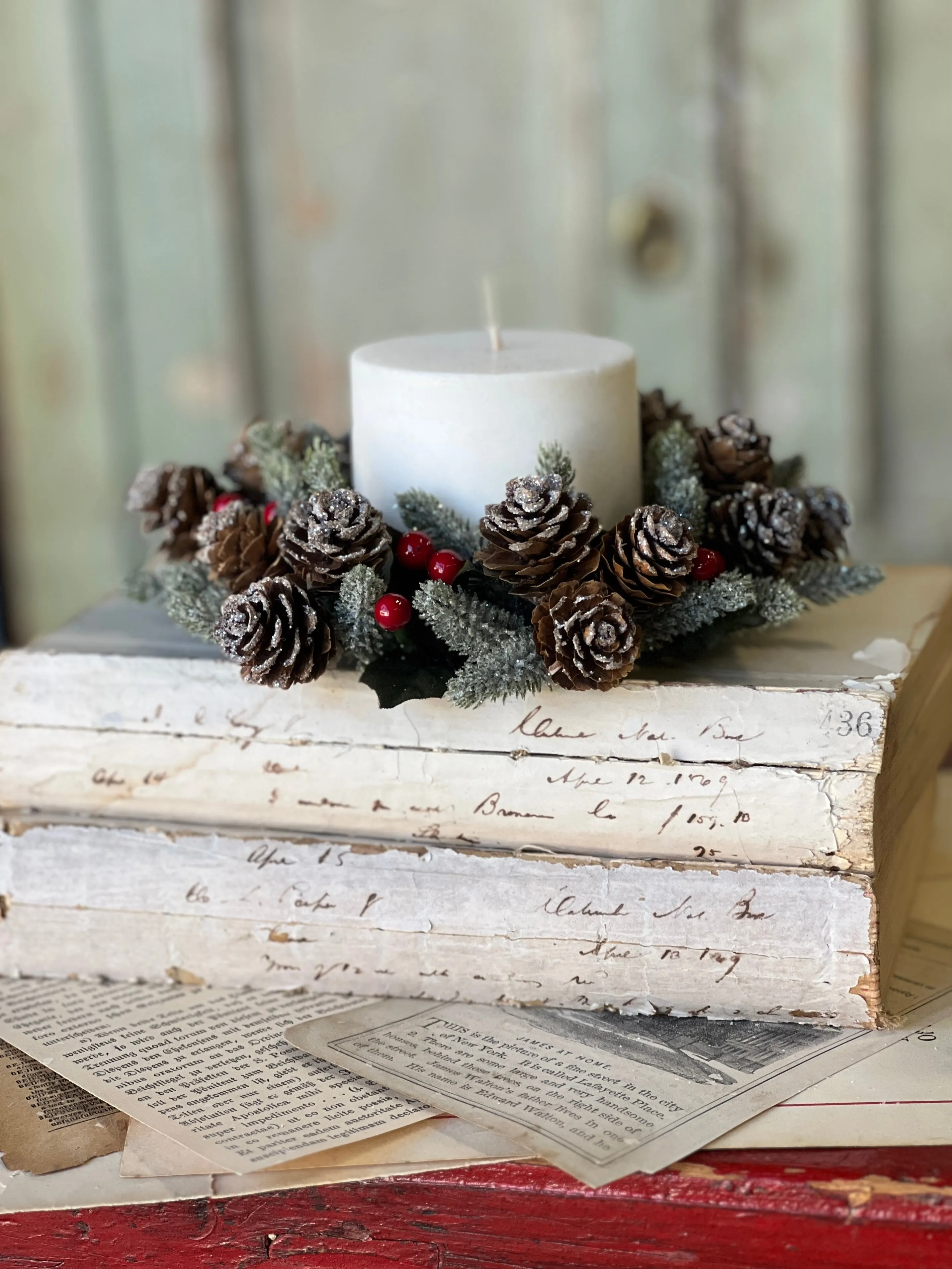 Icy Berries & Cone Candle Ring | 3" (inner)