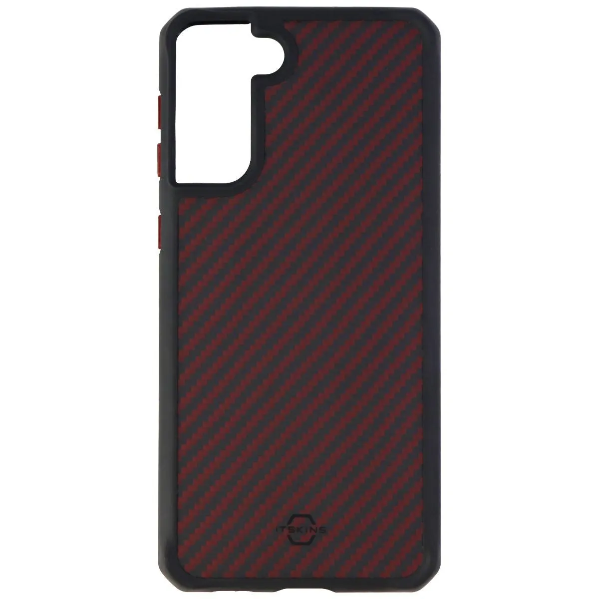 ITSKINS Hybrid Carbon Case for Samsung Galaxy (S21 ) 5G - Black/Red