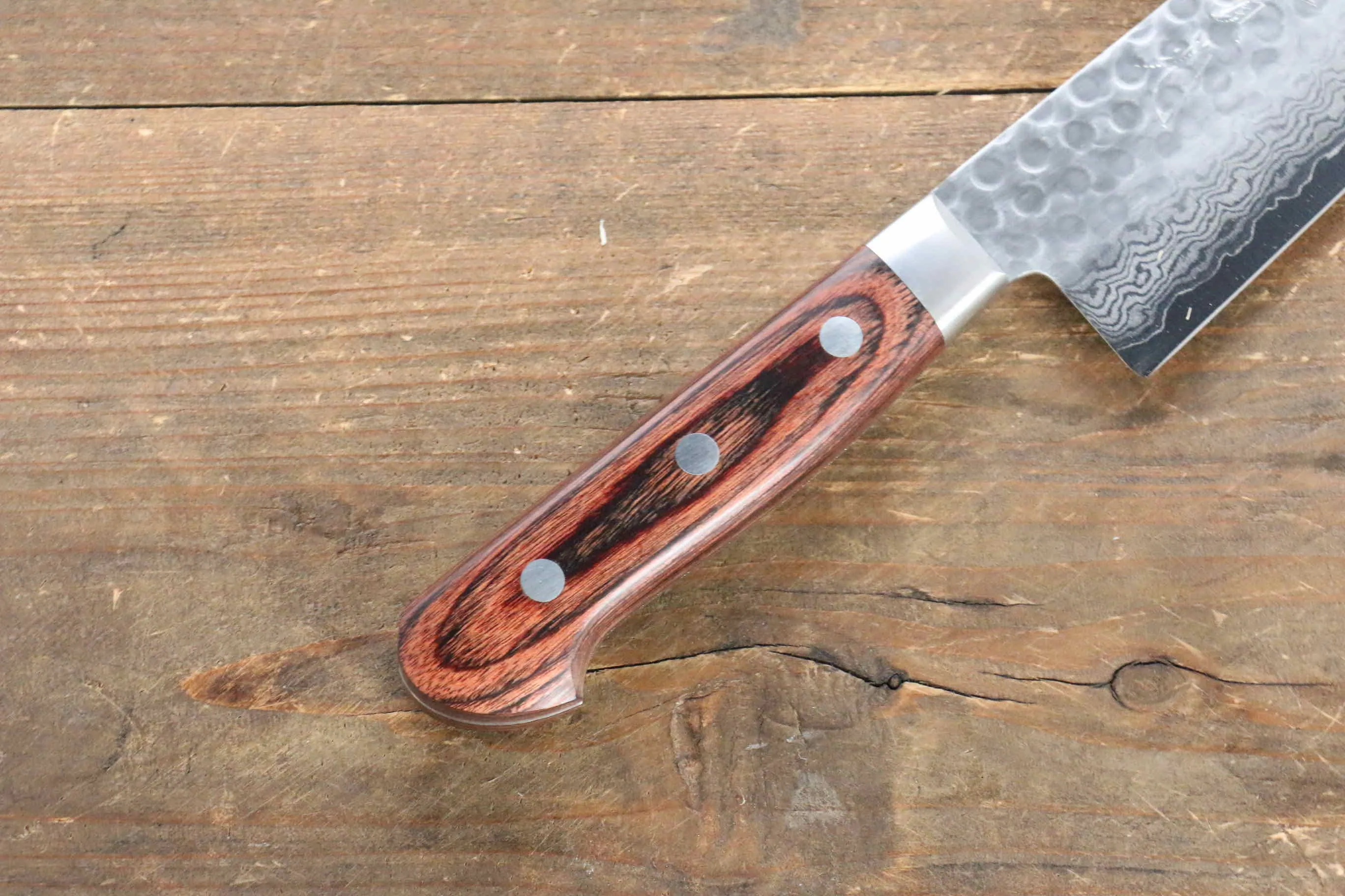 Jikko VG10 17 Layer Kiritsuke Gyuto  200mm Mahogany Handle