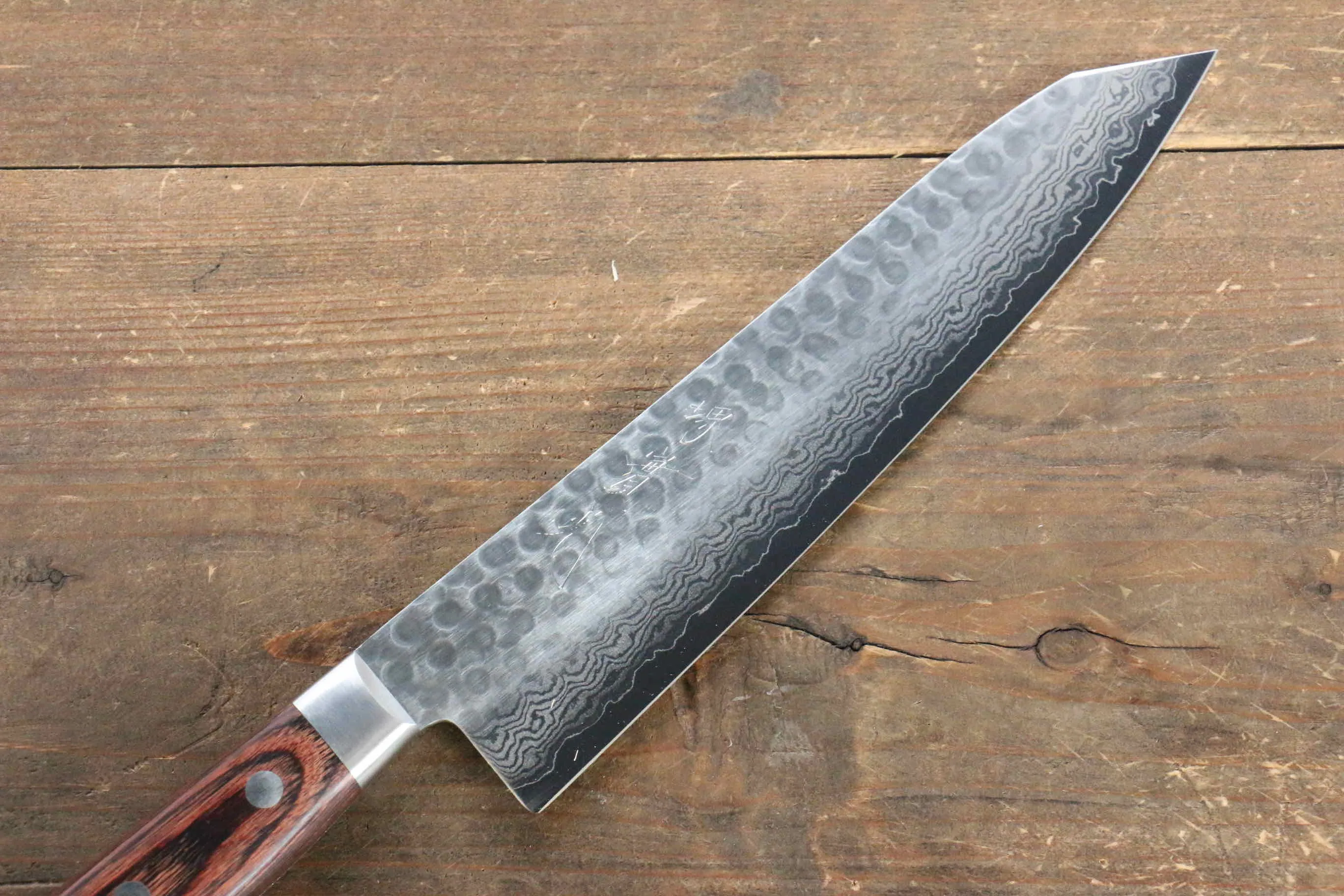 Jikko VG10 17 Layer Kiritsuke Gyuto  200mm Mahogany Handle