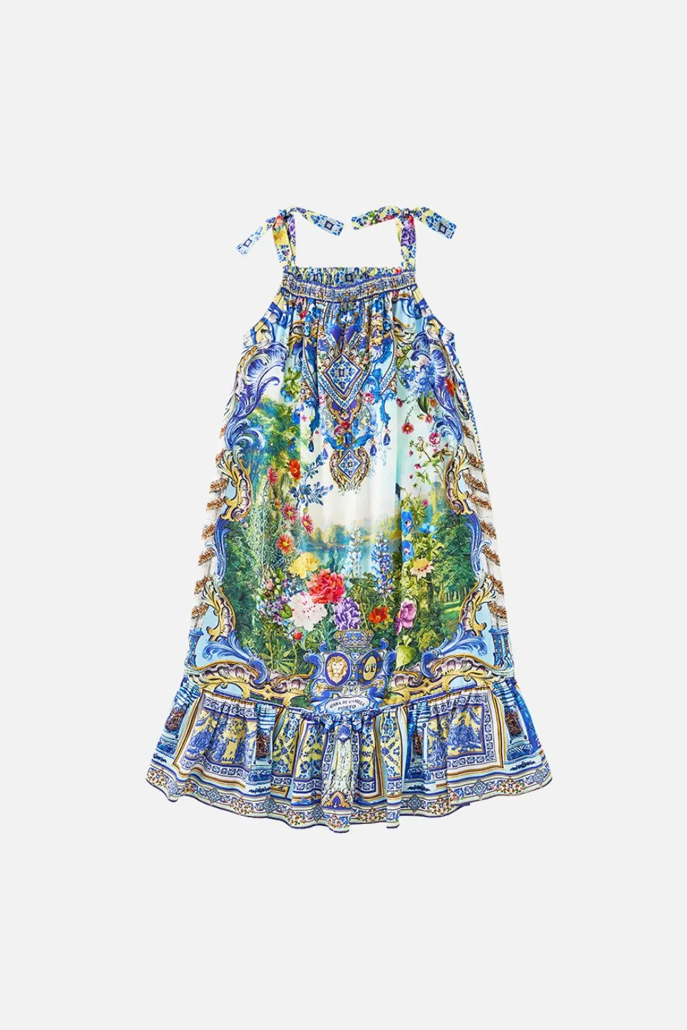 KIDS DRAWSTRING MAXI DRESS WITH BOWS 12-14 WALL TO WALL WONDERS