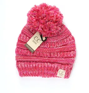 Kids Four-Tone Pom Beanie