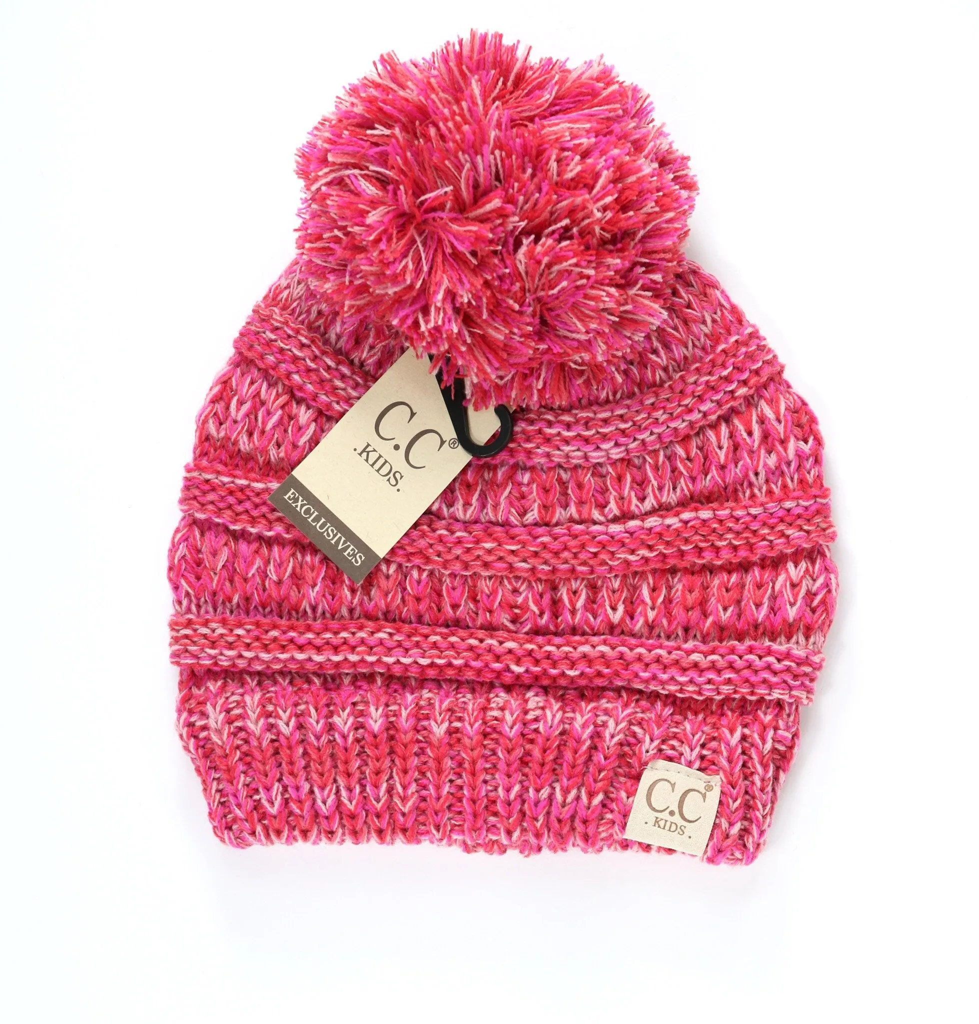 Kids Four-Tone Pom Beanie