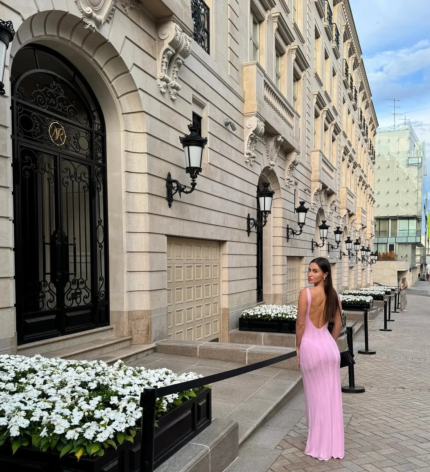Knit Ribbed Open Back Solid Long Dress