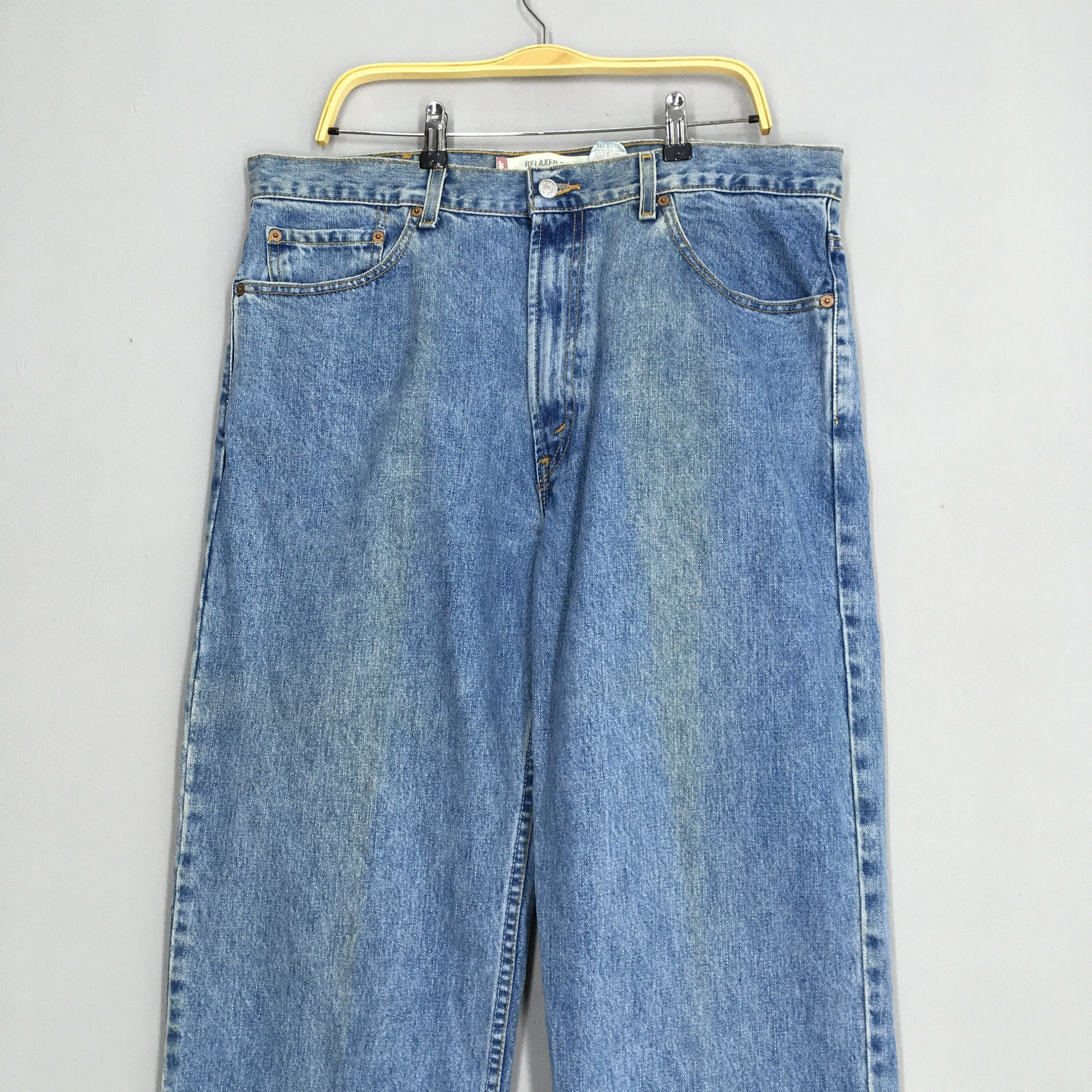 Levi's 550 Relaxed Fit Jeans Faded Dirty Denim Size 38x31