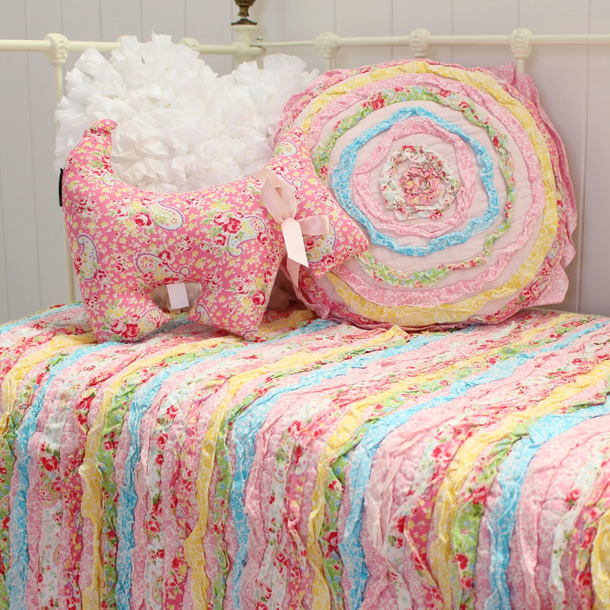 Linens N Things Millie Frill Shabby Chic Cot Quilt Sale