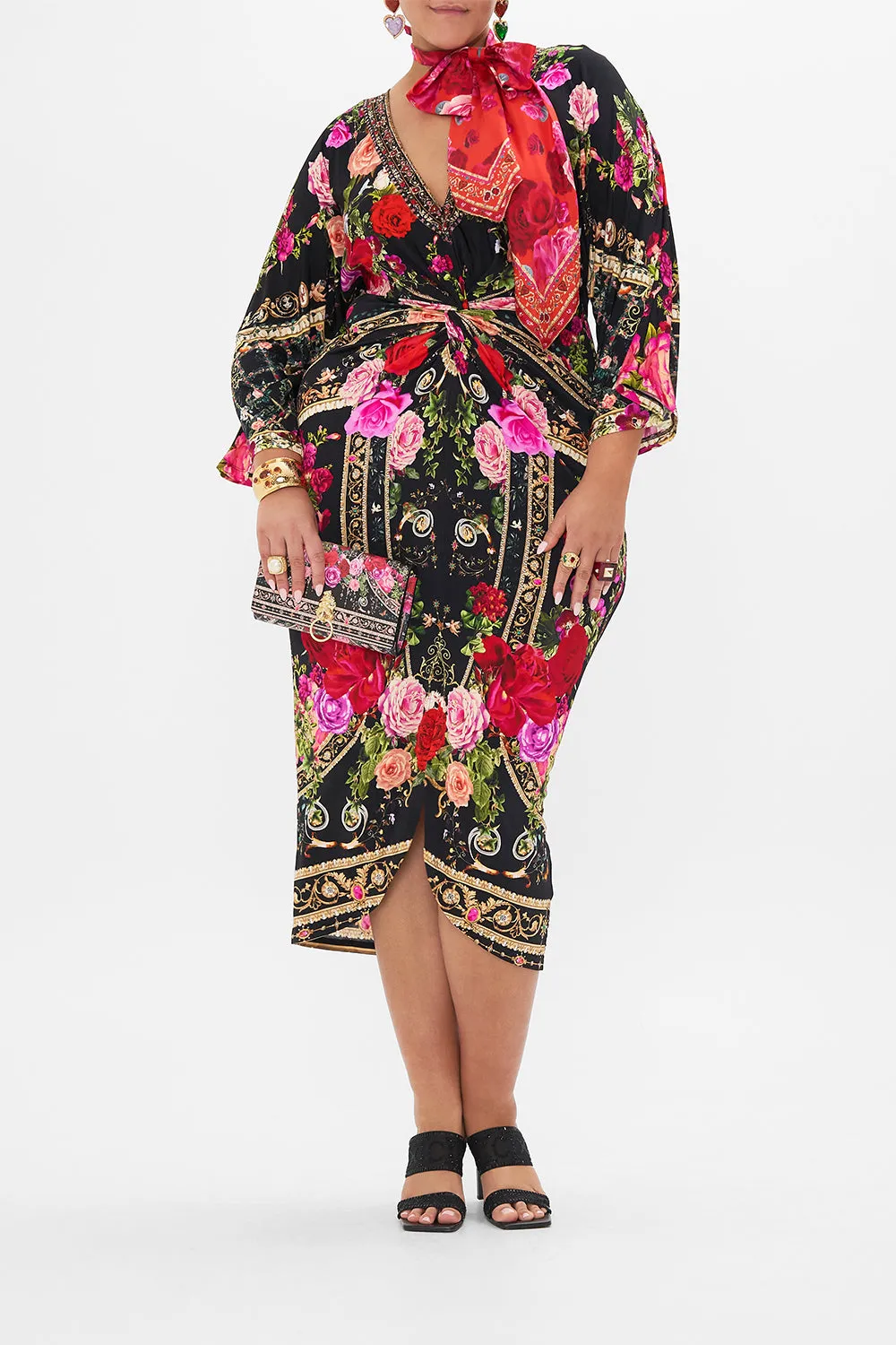 LONG SPLIT FRONT TWIST DRESS RESERVATION FOR LOVE