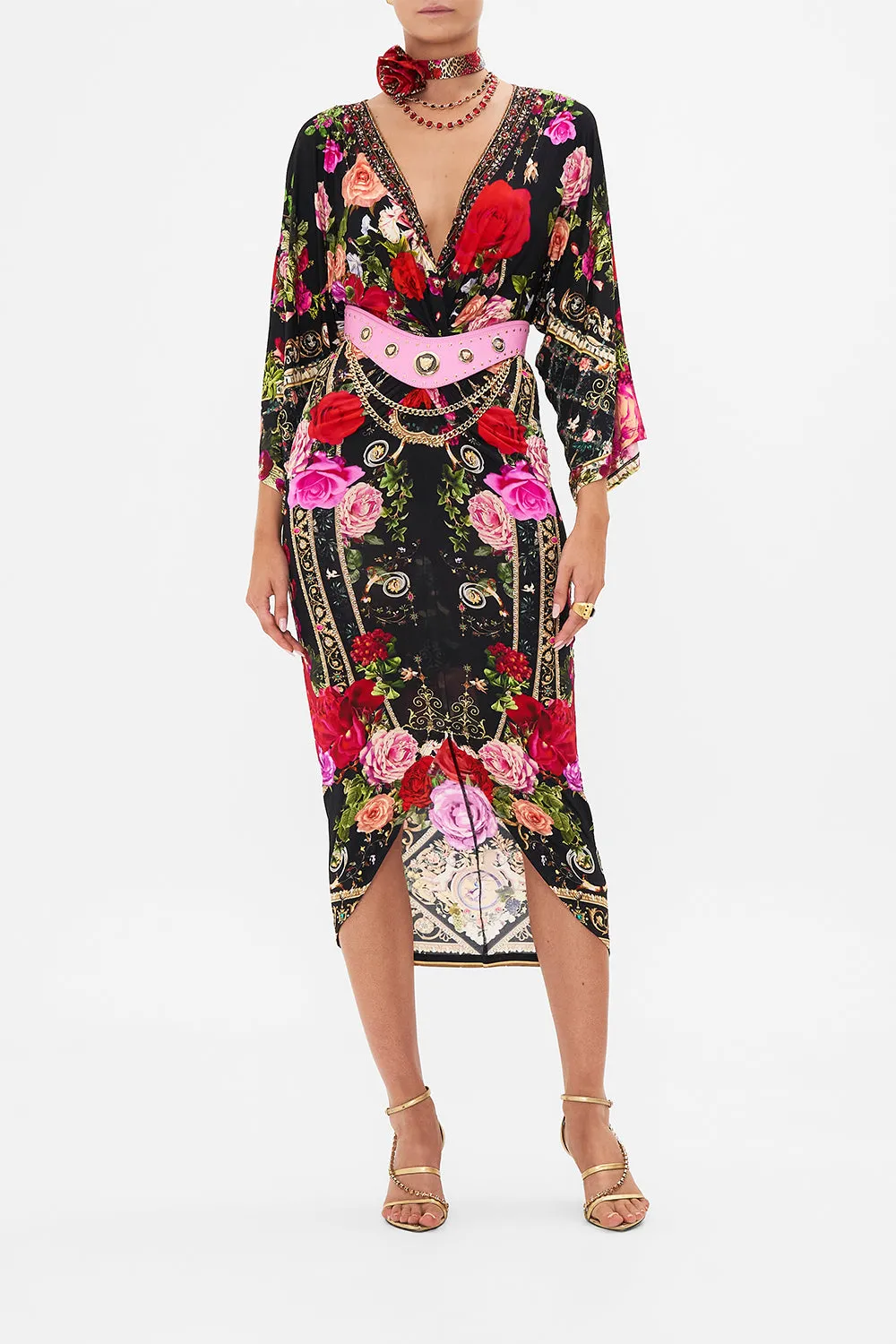 LONG SPLIT FRONT TWIST DRESS RESERVATION FOR LOVE