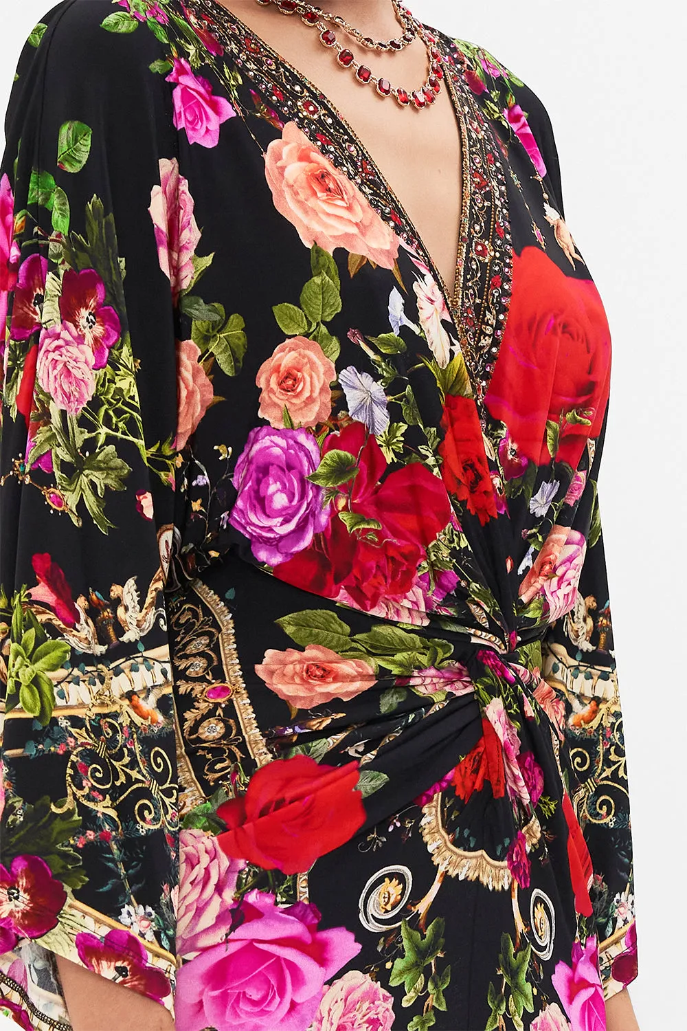 LONG SPLIT FRONT TWIST DRESS RESERVATION FOR LOVE