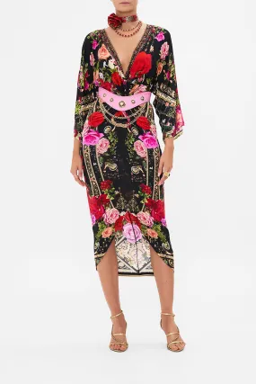 LONG SPLIT FRONT TWIST DRESS RESERVATION FOR LOVE