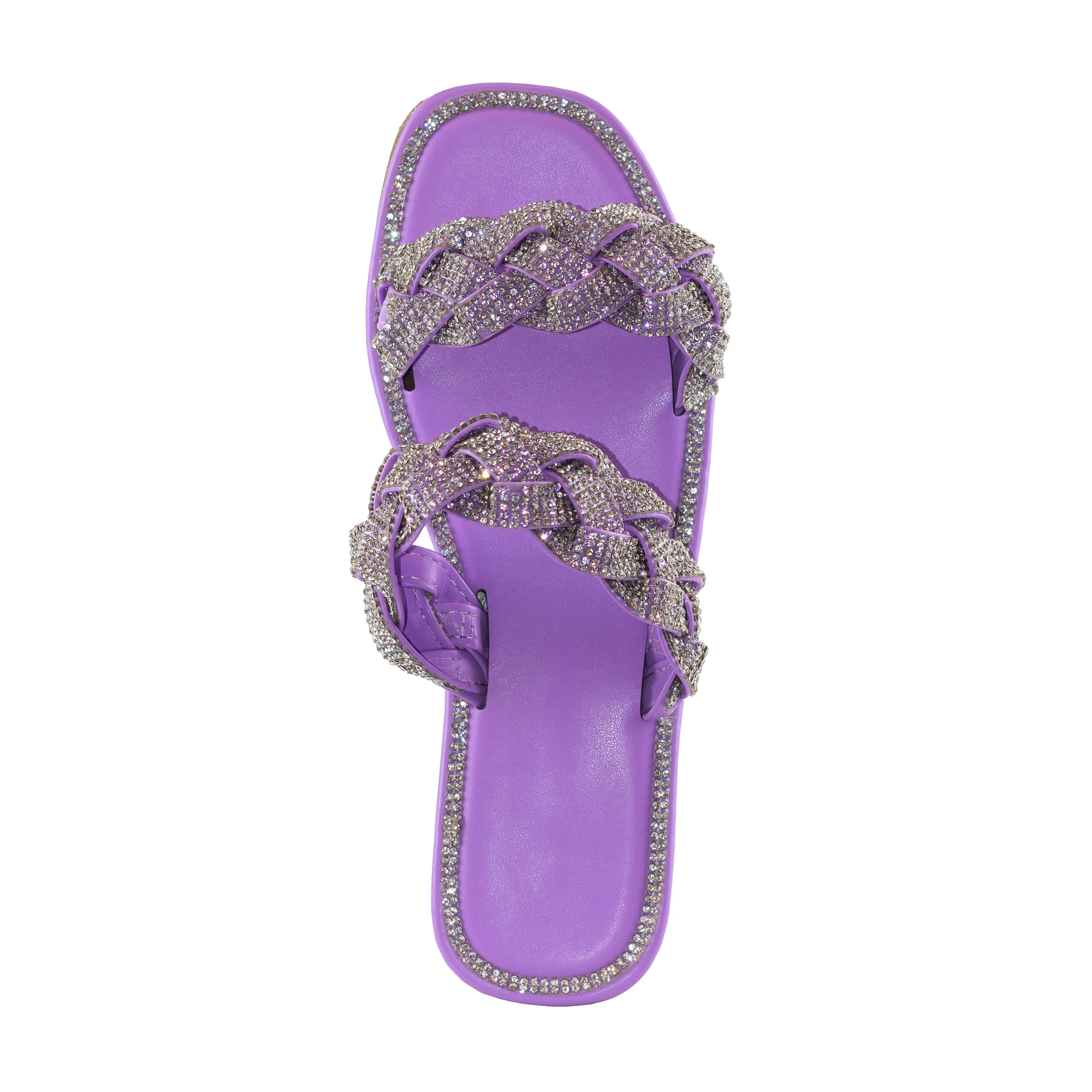 Maddy - Double Embellished Braided Strap Sandals, Easy Slip-On Design, Chic Summer Footwear, Lightweight & Comfortable, Perfect for Casual Outings