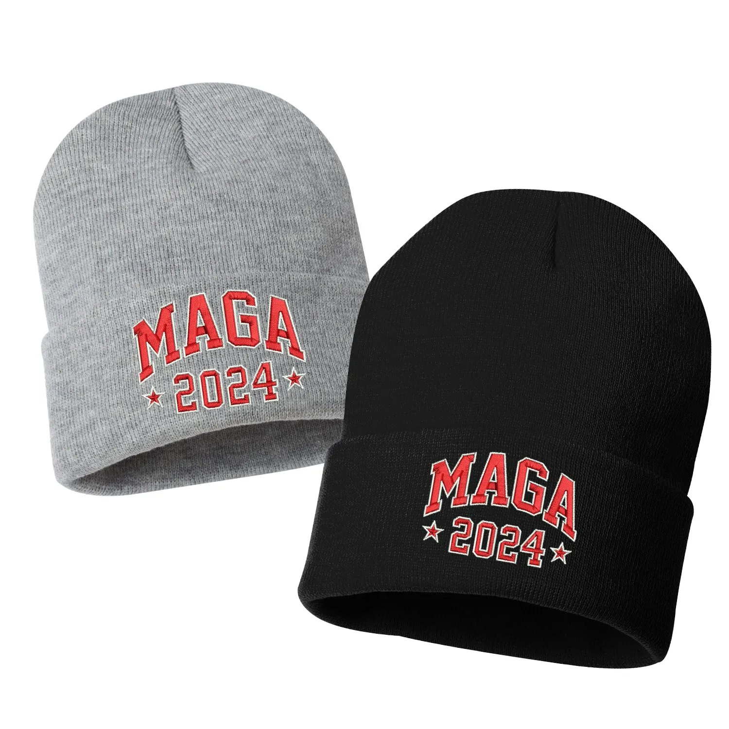 MAGA 2024 Embroidered Cuffed Beanie Hat