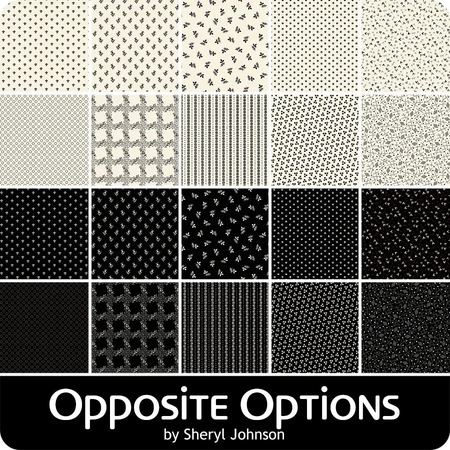 MARCUS FABRICS OPPOSITE OPTIONS BY SHERYL JOHNSON LAYER CAKE (42 10X10 SQUARES)